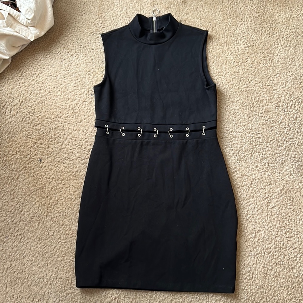 Divided H&M size 10 high neck tank dress zip up